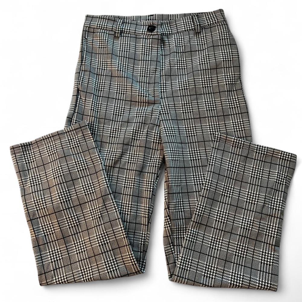 SHEIN Plaid Straight Leg Trousers